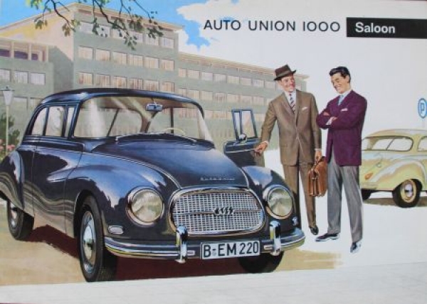 Auto-Union 1000 Saloon Modelprogram 1962 Carbrochure (3417)