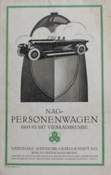 NAG Personalcars 10/45 PS Vierradbremse 1925 (S0053)