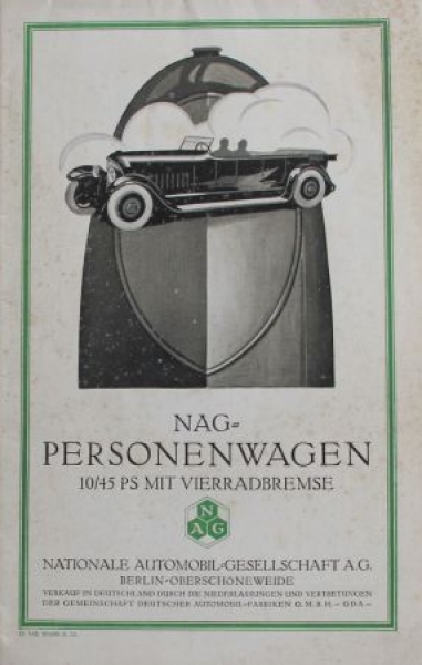 NAG Personenwagen 10/45 PS Vierradbremse 1925 (S0053)