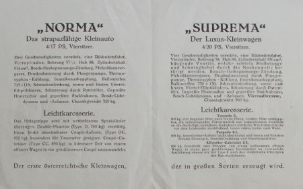 Perl Automobile "Ihre Sehnsucht" Modellprogramm 1924 (S0072)