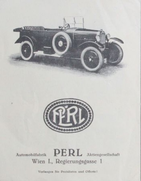 Perl Automobiles "Ihre Sehnsucht" Modelprogram 1924 (S0072)