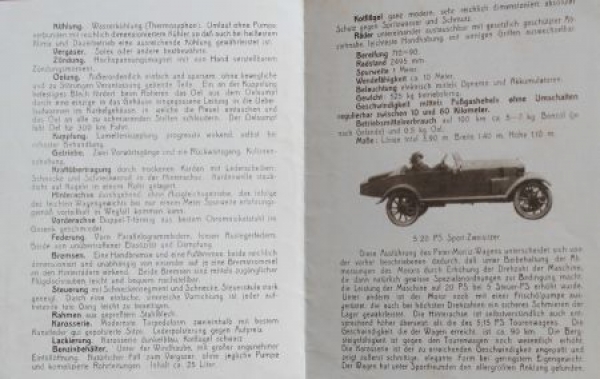 Peter Moritz Kleinwagen 5/15 PS Touringcar 1923 (S0074)
