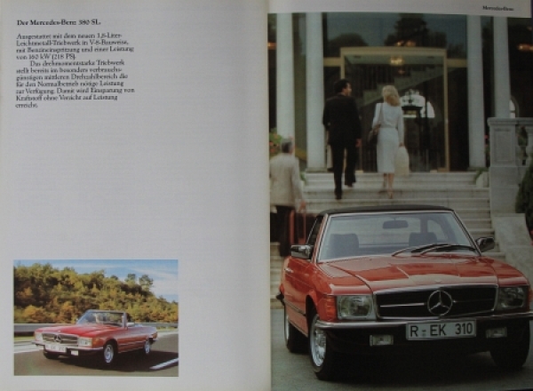 Mercedes-Benz 280 SL - 500 SL Modellprogramm 1980 Automobilprospekt (0084)