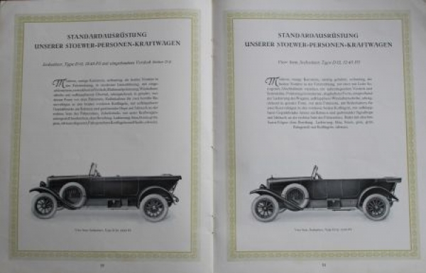 Stoewer Personenkraftwagen Modellprogramm 1924 (S0085)