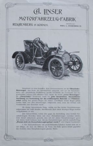 Linser Motorfahrzeug-Fabrik Modelprogram 1906 (S0100)