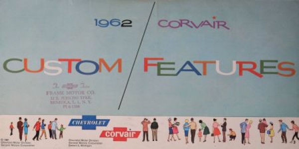 Chevrolet Corvair Modelprogram 1962 "Custom Features" Carbrochure (0085)