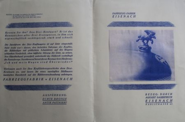 Dixi Kentaur "Auf dem Kuehler Ihres Kraftwagens" 1924 (S0101)