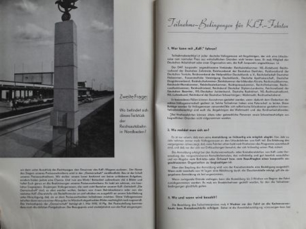 Doerr "KdF Urlaub 1939" Volkswagen KdF History 1939 (6011)