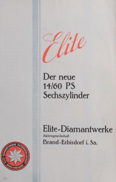 Elite 14/60 PS Sixcylindre Modelprogram 1928 (S0106)