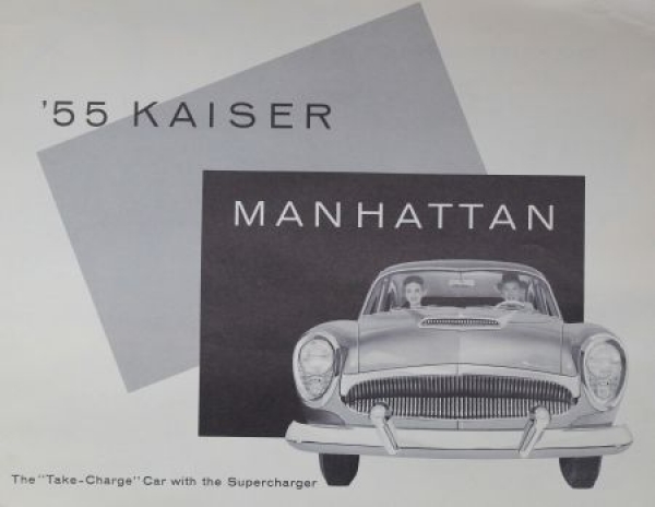 Kaiser Manhattan Supercharge Modelprogram 1955 Carbrochure (0316)
