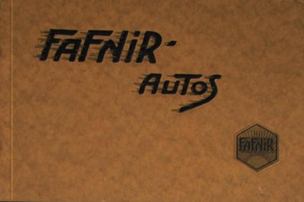 Fafnir Autos Modelprogram 1920 (S0118)
