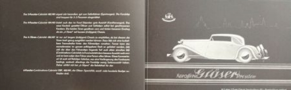 Glaeser Karosserien Modelprogram 1932 (S0121)