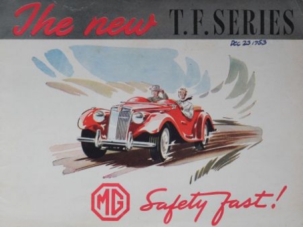 MG TF Modellprogramm 1953 "The new T.F. Series" Automobilprospekt (0224)