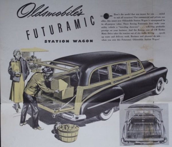Oldsmobile Futuramic Station Wagon Modelprogram 1949 Carbrochure (0223)