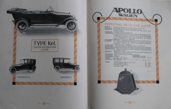 Apollo Personen und Luxuswagen Modellprogramm 1914 (S0149)