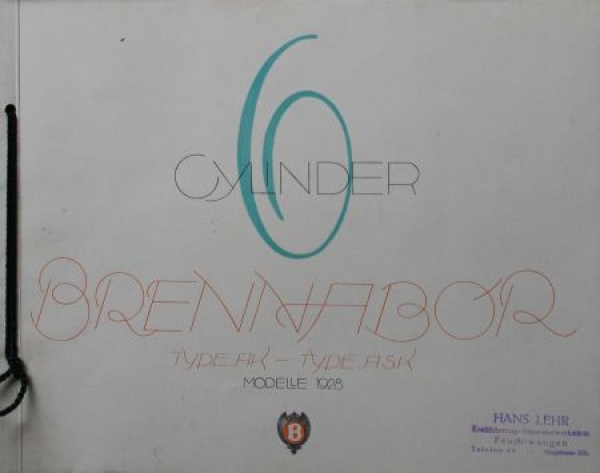 Brennabor Type AK 6 Cylinder Modellprogramm 1928 (S0152)