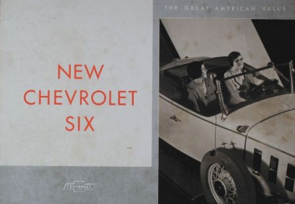 Chevrolet Six Modelprogram 1931 "The great American Value" Carbrochure (0149)