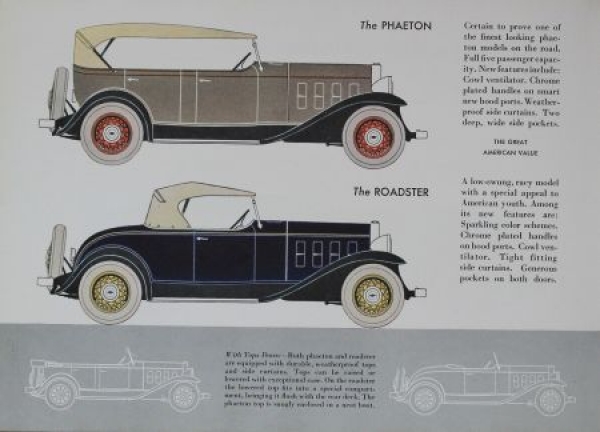 Chevrolet Six Modelprogram 1931 "The great American Value" Carbrochure (0149)