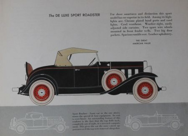 Chevrolet Six Modelprogram 1931 "The great American Value" Carbrochure (0149)