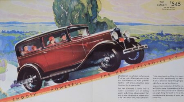 Chevrolet Six Modelprogram 1930 Mailer "Smooth" Carbrochure (0165)