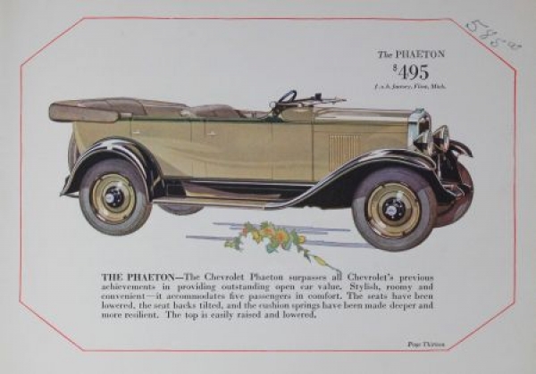 Chevrolet Modelprogram 1930 Carbrochure (8332)