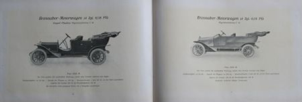Brennabor Motorwagen Modelprogram 1911 (S0173)