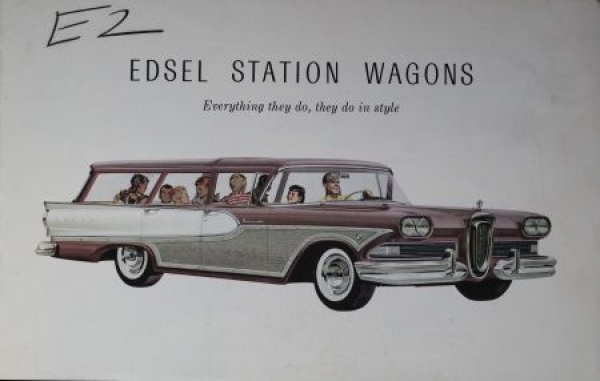 Edsel Ford Station Wagons Modelprogram 1958 Carbrochure (0182)