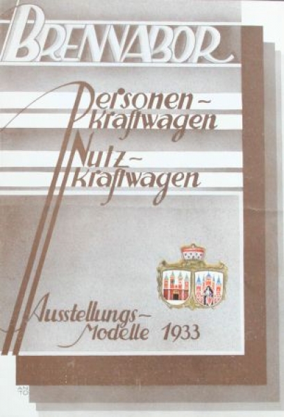 Brennabor "Ausstellungs-Modelle" Modelprogram 1933 (S0183)