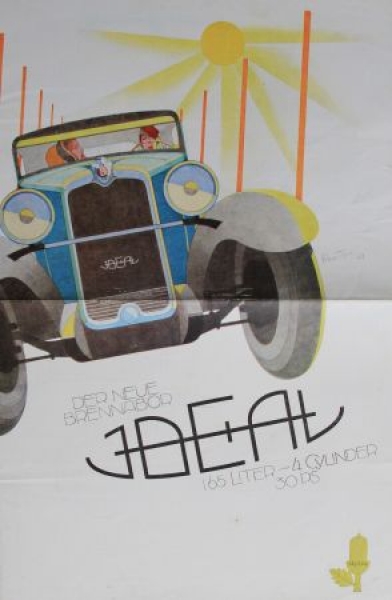 Brennabor Ideal 30 PS 1,65 Litre 1929 Modelprogram (S0188)