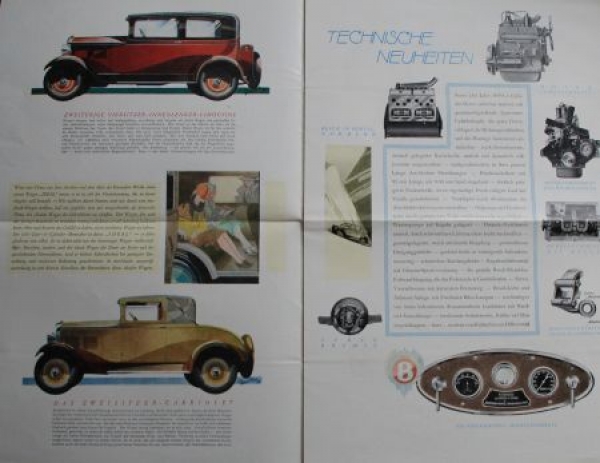 Brennabor Ideal 30 PS 1,65 Litre 1929 Modelprogram (S0188)