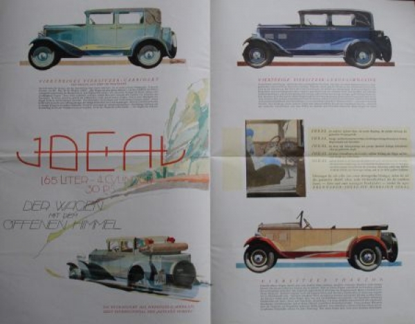 Brennabor Ideal 30 PS 1,65 Litre 1929 Modelprogram (S0188)