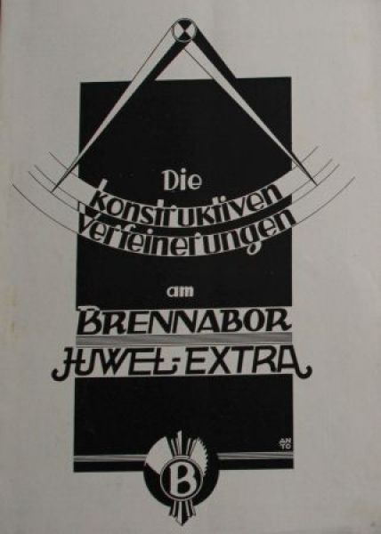 Brennabor Juwel Extra "Die konstruktive Verfeinerung" 1929 Modelprogram (S0190)