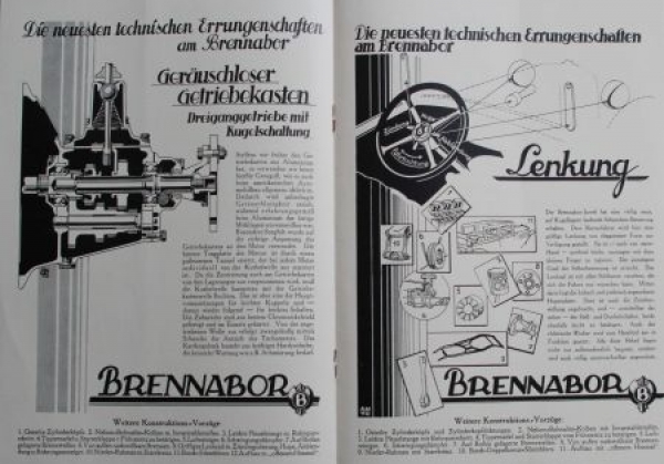 Brennabor Juwel Extra "Die konstruktive Verfeinerung" 1929 Modelprogram (S0190)