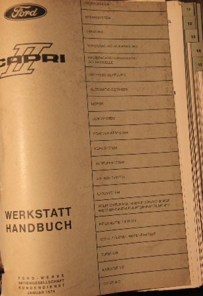 Ford Capri II 1974 Repair-Manual (0195)