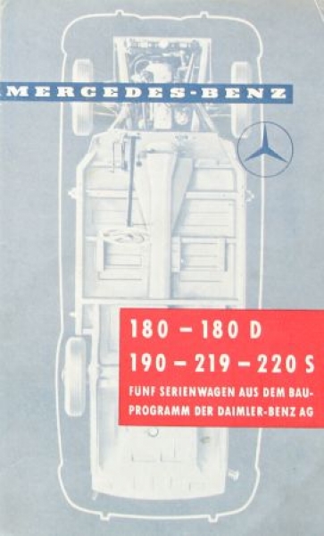 Mercedes-Benz 180-220 S Modellprogramm 1961 Automobilprospekt (3918)