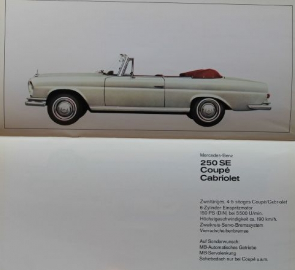 Mercedes-Benz Modeplrogram 1967 Carbrochure (3912)
