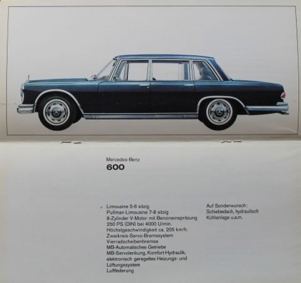 Mercedes-Benz Modeplrogram 1967 Carbrochure (3912)