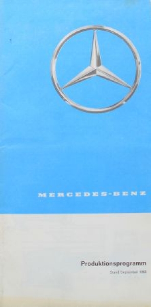 Mercedes-Benz Modelprogram 1963 Carbrochure (3915)