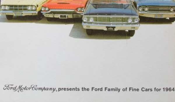 Ford Modelprogram 1964 "Family of fine Cars" Carbrochure (3920)