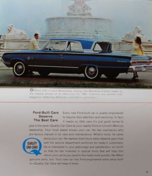 Ford Modelprogram 1964 "Family of fine Cars" Carbrochure (3920)