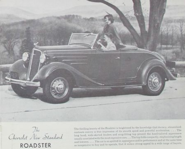 Chevrolet Modelprogram 1935 "The new Standard" Carbrochure (3907)
