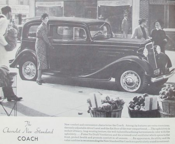 Chevrolet Modelprogram 1935 "The new Standard" Carbrochure (3907)