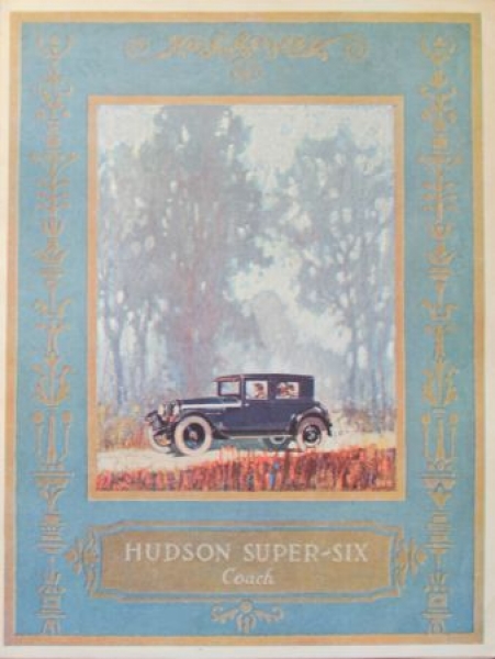 Hudson Super Six Coach Modelprogram 1924 Carbrochure (3906)
