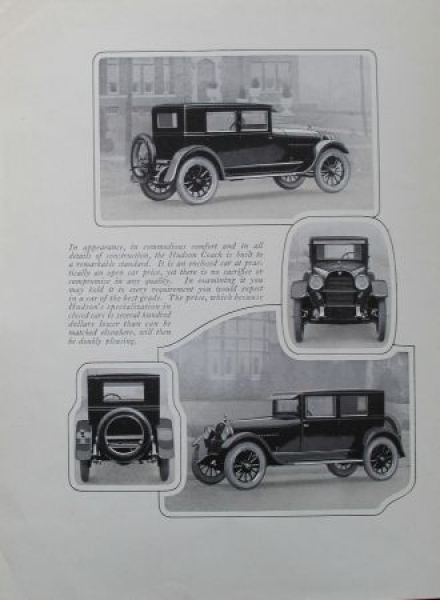 Hudson Super Six Coach Modelprogram 1924 Carbrochure (3906)