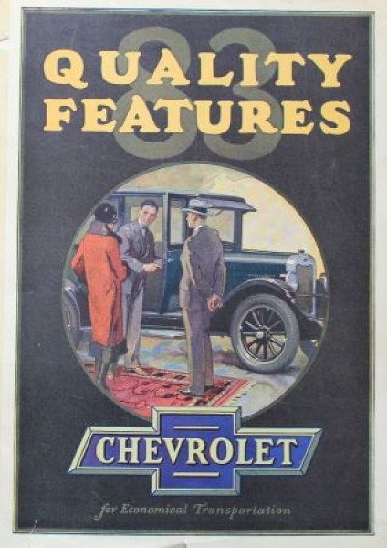 Chevrolet Modelprogram 1926 "Quality Features" Carbrochure (3903)