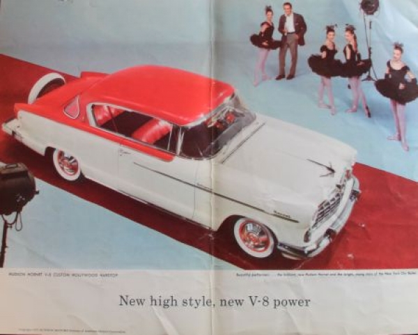 Hudson Hornet Wasps Modelprogram 1955 Carbrochure (3991)