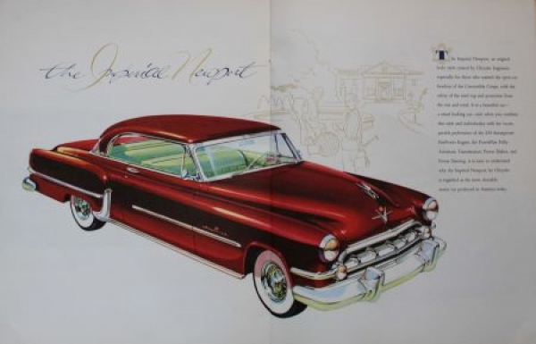 Chrysler Imperial Modelprogram 1954 Carbrochure (3411)