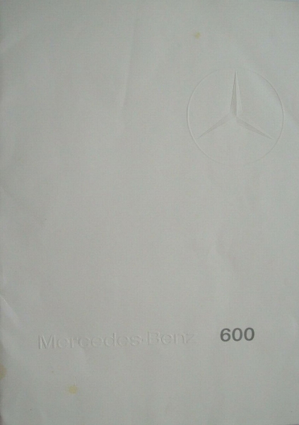 Mercedes-Benz 600 Modellprogramm 1965 "Der große Mercedes" Automobilprospekt-Mappe (3087)