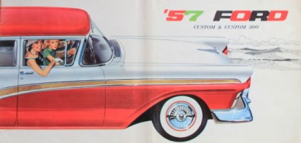 Ford Custom 300 Modelprogram 1957 Carbrochure (3992)