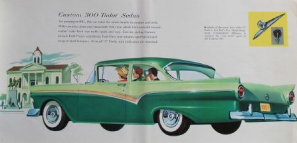 Ford Custom 300 Modelprogram 1957 Carbrochure (3992)